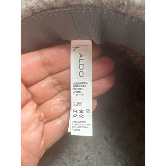 ALDO Grey 100% Wool 14” Floppy Wide Brim Lightweight Hat Size Small Medium - Picture 4 of 7